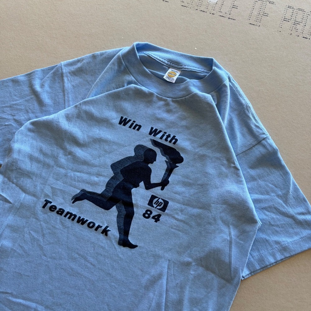 Vintage 80s Medallion HP Hewlett Packard RARE Tech Promo tee